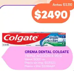 Supermercados Tadicor Colgate crema dental triple acción oferta