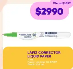 Supermercados Tadicor Lápiz corrector liquid paper oferta