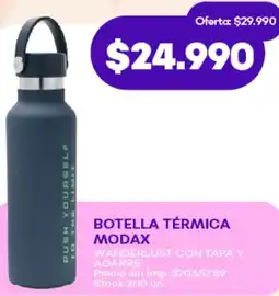 Supermercados Tadicor Botella térmica modax wanderlust con tapa y agarre oferta