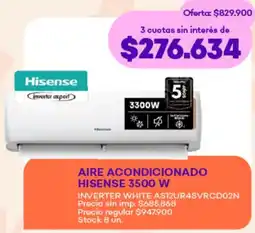 Supermercados Tadicor Hisense aire acondicionado inverter white oferta