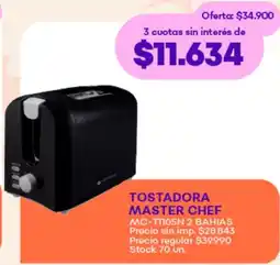 Supermercados Tadicor Tostadora master chef oferta