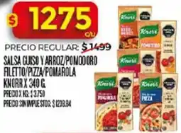 Supermercados DIA Knorr salsa guiso y arroz/pomodoro filetto/pizza/pomarola oferta