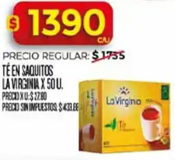Supermercados DIA La virginia té en saquitos oferta