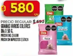 Supermercados DIA Dia gramas varios colores oferta