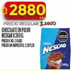 Supermercados DIA Nescao chocolate en polvo oferta