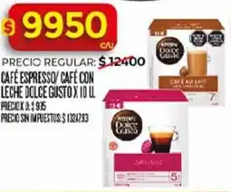Supermercados DIA Dolce gusto café espresso café con leche oferta