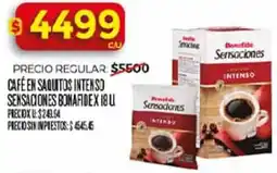 Supermercados DIA Bonafide café en saquitos intenso sensaciones oferta