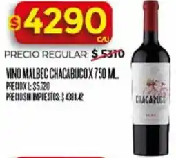 Supermercados DIA Chacabuco vino malbec oferta