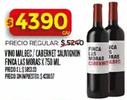 Supermercados DIA Finca las moras vino malbec/cabernet sauvignon oferta