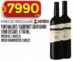Supermercados DIA Fond decave vino malbec/cabernet sauvignon oferta