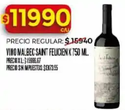 Supermercados DIA Saint felicien vino malbec oferta