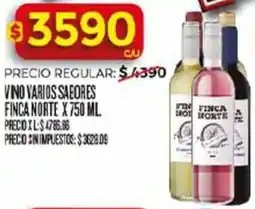 Supermercados DIA Finca norte vino varios sabores oferta