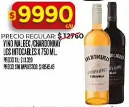Supermercados DIA Los intocables vino malbec/chardonnay oferta