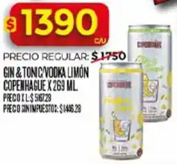 Supermercados DIA Copenhague gin &tonic/vodka limón oferta
