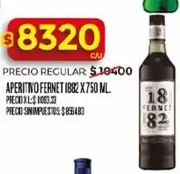 Supermercados DIA 1882 fernet aperitino oferta