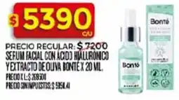 Supermercados DIA Bonté sefum facial con acido hialuronico yextracto de oliva oferta