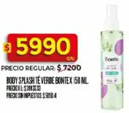Supermercados DIA Bonté body splash te verde oferta