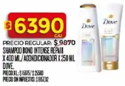 Supermercados DIA Dove shampoo bond intense repair oferta