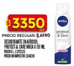 Supermercados DIA Nivea desodorante en aerosol protect&care oferta