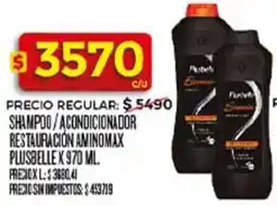 Supermercados DIA Plusbelle shampoo/acondicionador restauración aminomax oferta