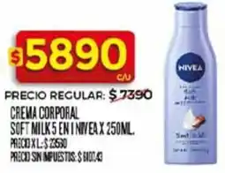 Supermercados DIA Nivea crema corporal soft milk 5 en 1 oferta
