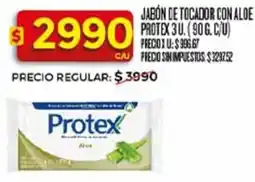 Supermercados DIA Protex jabón de tocador con aloe oferta
