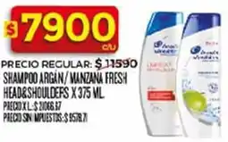 Supermercados DIA Head & Shoulders shampoo argan/manzana fresh oferta