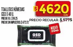 Supermercados DIA GSD toallitas humedas oferta