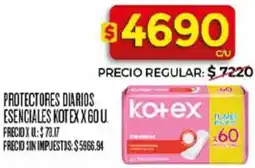 Supermercados DIA Kotex protectores diarios esenciales oferta