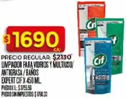Supermercados DIA Cif limpiador para vidrios y multiuso/ antigrasa/baños expert oferta