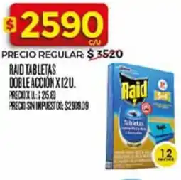 Supermercados DIA Raid tabletas doble acción oferta