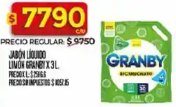 Supermercados DIA Granby jabón líquido limon oferta