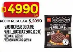 Supermercados DIA Dia hamburguesas de carne parrilleras oferta