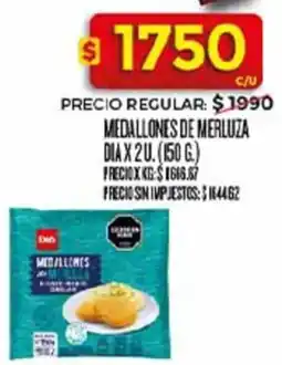 Supermercados DIA Dia medallones de merluza oferta