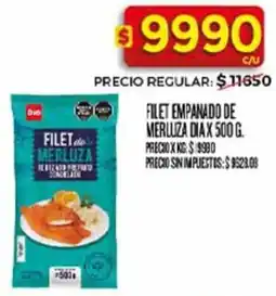 Supermercados DIA Dia filet empanado de merluza oferta