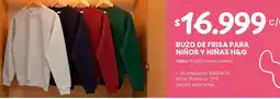 Changomas H&G buzo de frisa para niños y niñas oferta