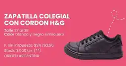 Changomas H&G zapatilla colegial con cordon oferta