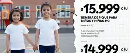 Changomas H&G remera de pique para niños y niñas oferta