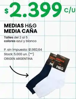 Changomas H&G medias media caña oferta