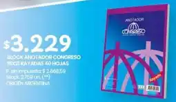 Changomas Block anotador congreso oferta