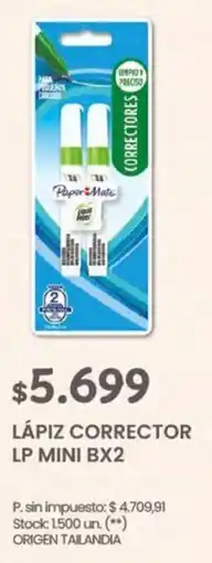 Changomas Lápiz corrector lp mini bx2 oferta