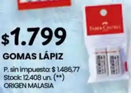 Changomas Gomas lápiz oferta