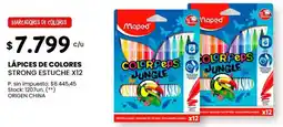 Changomas Maped lápices de colores strong estuche x12 oferta