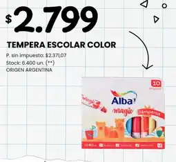 Changomas Alba tempera escolar color oferta