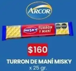 Autoservicio Capo Arcor turron de maní misky oferta