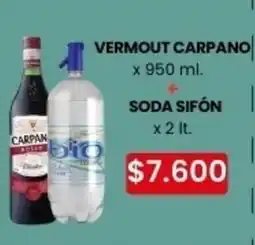 Autoservicio Capo Vermout Carpano + Sifón soda oferta