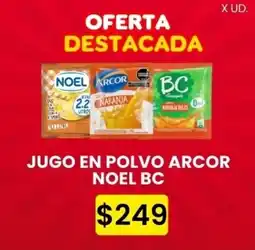 Autoservicio Capo Arcor/Noel/BC jugo en polvo oferta
