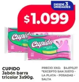 Supermayorista Vital Cupido jabón barra tricolor oferta