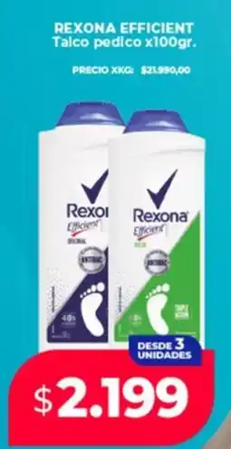 Supermayorista Vital Rexona efficient talco pedico oferta