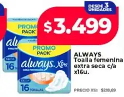 Supermayorista Vital Always toalla femenina extra seca c/a oferta